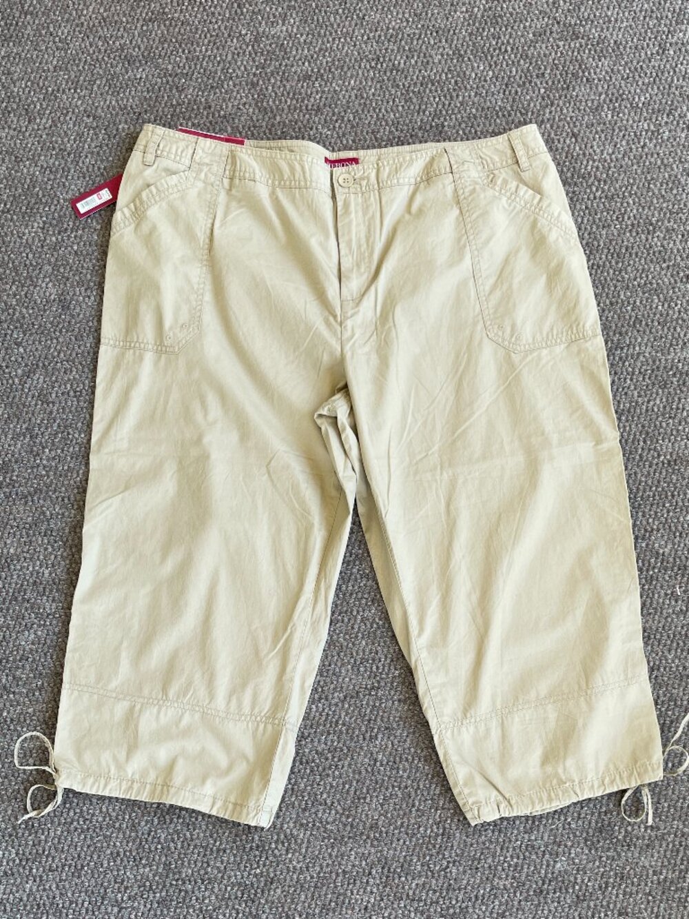 NWT MERONA Cargo Crop Pants 18W Brown